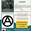 Affiche causerie sur l'anarchisme